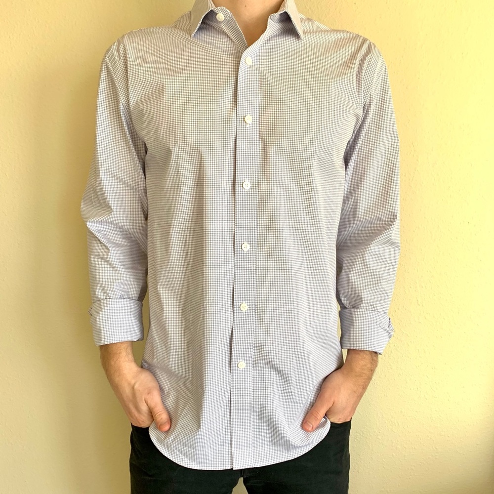 J. Crew Slim Wrinkle-Free Dress Shirt, L